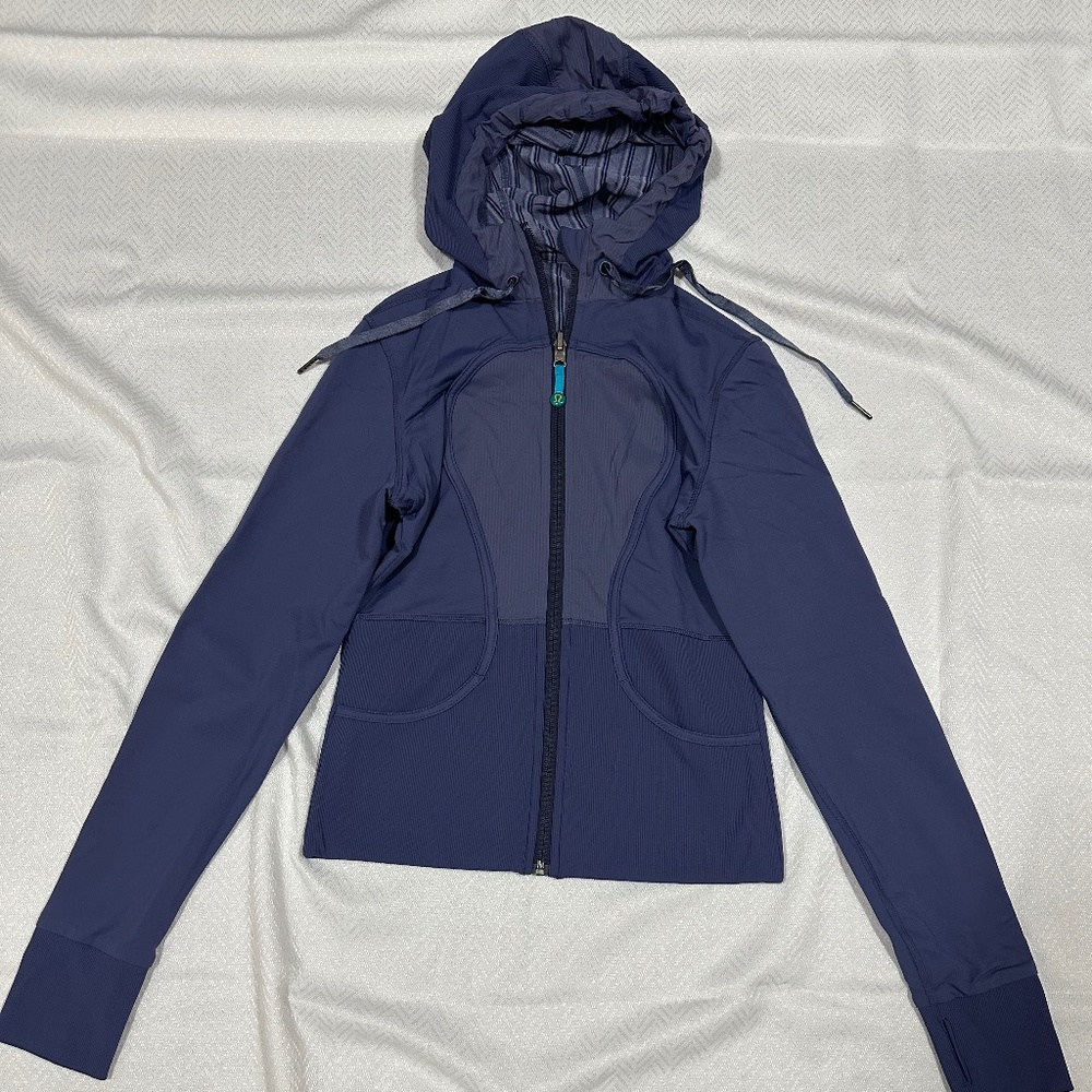 Lululemon Reversible Dance Studio Jacket, Size 6, Bluish/Purple (Rare)